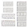 9Pcs 9 Style DIY Shell/Flower/Leaf/Feather Shape Earring Ornament Silicone Molds DIY-TA0004-28-2