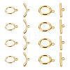 10Pcs 2 Styles Brass Toggle Clasps FIND-TA0008-44C-2