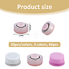 60Pcs 3 Colors Iron & PE 3D Nail Art Rotary Bearing for Nail Art Designs MRMJ-FH0001-59-2