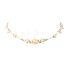 Summer Beach Dyed Synthetic Turquoise Starfish Turtle & Natural Shell Column Graduated Beaded Necklaces with Natural Amazonite Faceted Round Beads NJEW-JN06601-01-2