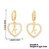 Brass Heart Hoop Earrings BR9605-6-2