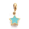 Ion Plating(IP) 304 Stainless Steel Enamel Charms STAS-F259-059G-2