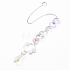 AB Color Plated Crystal Bullet Big Pendant Decorations HJEW-G019-03F-4