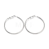 Non-Tarnish Ring 304 Stainless Steel Hoop Earrings for Women Men EJEW-B049-02E-P-1