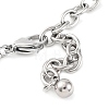 304 Stainless Steel Round Ring Bib Necklaces for Women NJEW-U012-02P-4