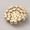 Flower Alloy Rhinestone Cabochons BUTT-WH0061-22KCG-2