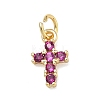 Brass Micro Pave Cubic Zirconia Pendants KK-A293-20G-2
