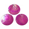 Spray Painted Natural Capiz Shell Pendants SSHEL-Z002-01E-1