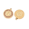 304 Stainless Steel Rhinestone Pendants STAS-Z202-05G-01-2
