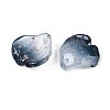 Transparent Glass Petal Pendants GLAA-T030-05-A-2