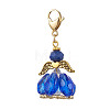 Angel Glass Beaded & Alloy Pendant Decorations HJEW-MZ00190-02-2