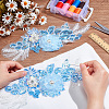 3D Flower Pattern Polyester Embroidered Lace Appliques DIY-WH0530-91-3