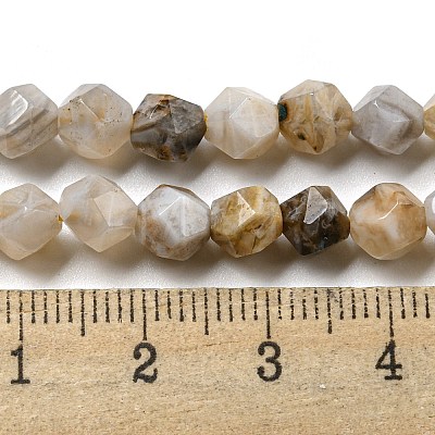 Natural Bamboo Leaf Agate Beads Strands G-NH0012-B02-01-1