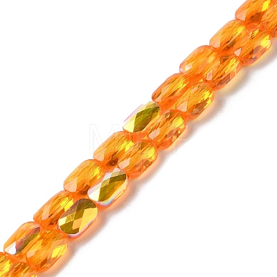 Transparent Electroplate Glass Beads Strands GLAA-Q099-G01-12-1