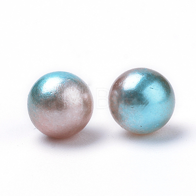 Rainbow Acrylic Imitation Pearl Beads OACR-R065-5mm-A09-1
