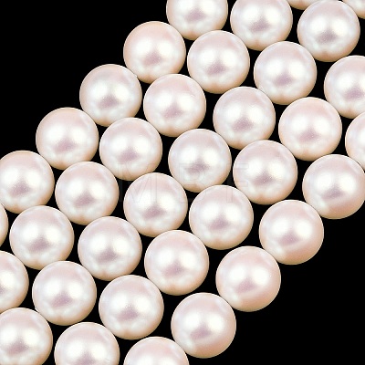 Electroplated Shell Pearl Beads Strands BSHE-C011-01C-1