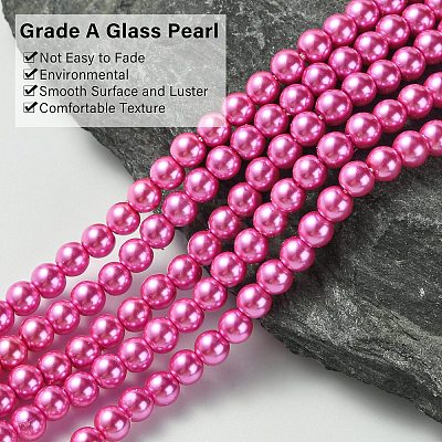 Grade A Glass Pearl Beads HY-J001-4mm-HX026-1