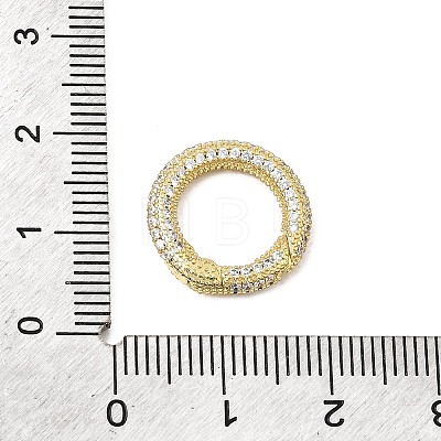 Brass Micro Pave Clear Cubic Zirconia Spring Gate Rings CU-CBA7D5E-04B-G-1