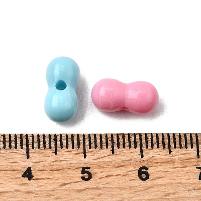 Opaque Acrylic Beads OACR-H051-08-1