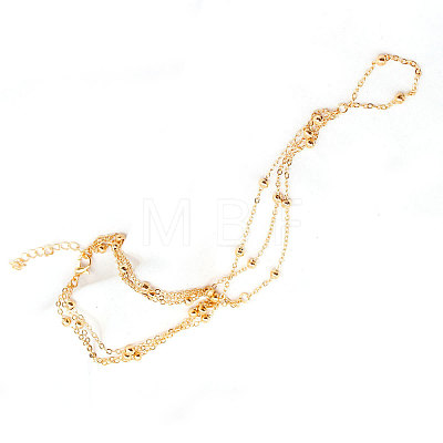 Alloy Satellite Chain Toe Ring Anklets for Women WG61A5F-02-1