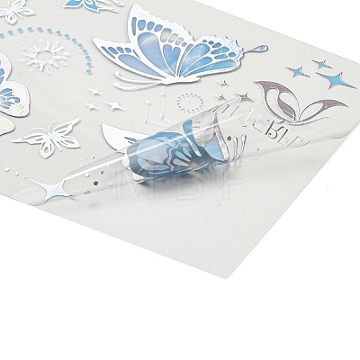 2Pcs Butterfly Waterproof PET Stickers DIY-G116-03C-1
