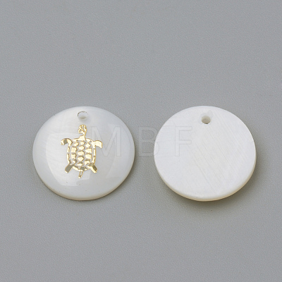 Freshwater Shell Pendants X-SHEL-Q010-005G-1