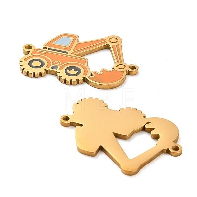 304 Stainless Steel Enamel Connector Charms STAS-L022-018G-01-1