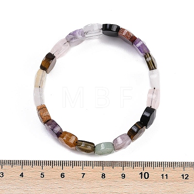 Natural Mixed Gemstone Beaded Stretch Bracelets for Women Men BJEW-M049-11A-1