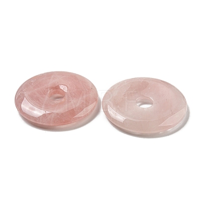 Natural Rose Quartz Pendants G-P532-01A-01-1