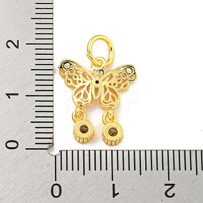 Brass Cubic Zirconia Pendants KKB-L215-036G-1