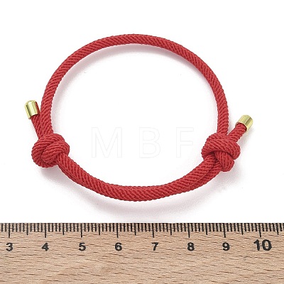 Adjustable Nylon Round Milan Cord Slider Bracelet Making FB-H001-01G-06-1