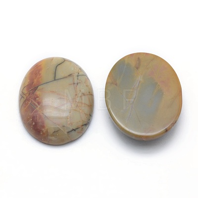 Natural Polychrome Jasper/Picasso Stone/Picasso Jasper Cabochons G-P393-I08-1