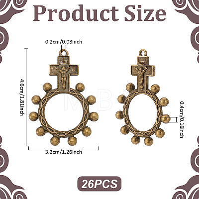 26Pcs Tibetan Style Alloy Pendants TIBEP-UN0001-28AB-1