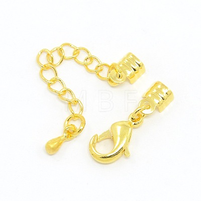 Golden Brass Chain Extender X-KK-A087-G-NR-1