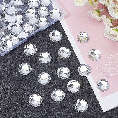 Fingerinspire 1 Box 60Pcs Self-Adhesive Acrylic Rhinestone Stickers DIY-FG0001-84B-1