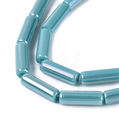 Electroplate Opaque Glass Beads Strands X-EGLA-Q132-02A-B03-1