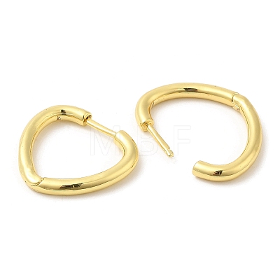 Rack Plating Brass Heart Hoop Earrings for Women EJEW-D059-23G-1