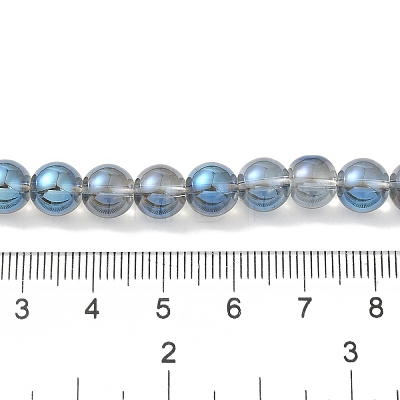 Transparent Electroplate Glass Beads Strands GLAA-T032-T8mm-C03-1