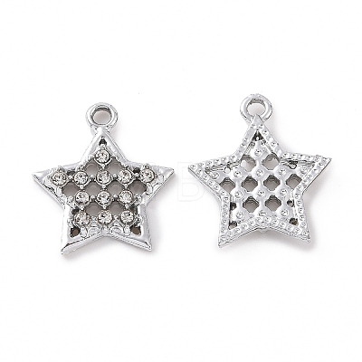 Alloy Rhinestone Pendants ALRI-C008-35P-1