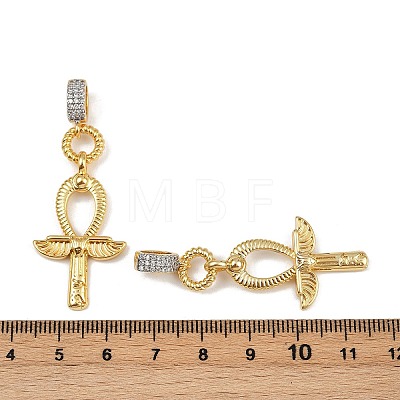 Brass Micro Pave Cubic Zirconia Pendants KK-H072-15B-G-1