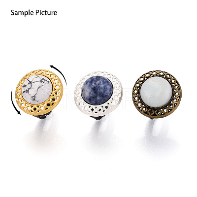 Adjustable Alloy & Iron Bezel Cup Ring Base with Rotatable Tray MAK-T012-05AB-1