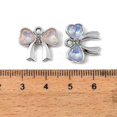 UV Plating Alloy Glass Pendants FIND-K032-23P-1