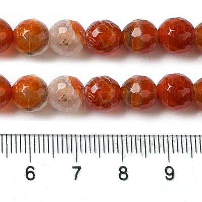 Dyed & Heated Natural Fire Crackle Agate Beads Strands G-P539-B01-19-1