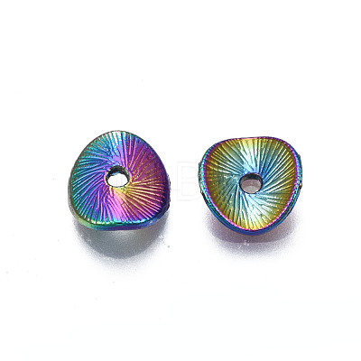 Rack Plating Rainbow Color Alloy Beads PALLOY-S180-352-1