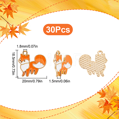 30Pcs Thanksgiving Day Alloy Enamel Pendants ENAM-SC0005-82-1