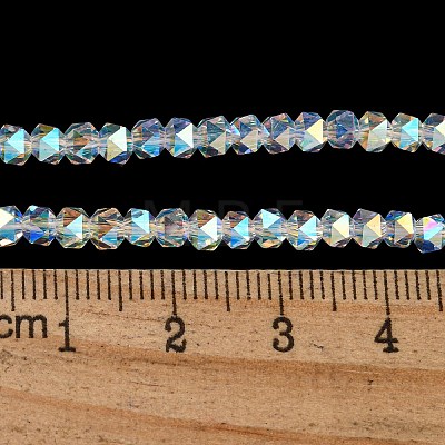 Electroplate Glass Beads Strands GLAA-Q105-02-10-1