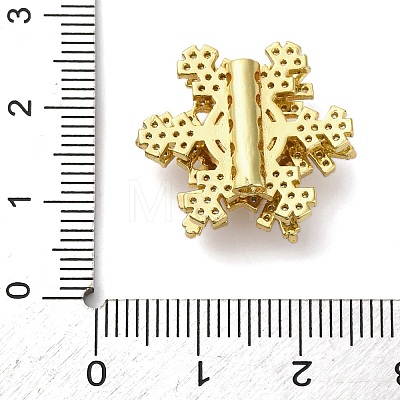 Brass Micro Pave Cubic Zirconia Beads KK-D378-19G-01-1