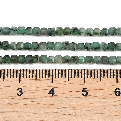 Natural Emerald Beads Strands G-B175-C04-2x2mm-1