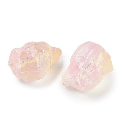 Transparent Spray Paint Glass Beads GLAA-H035-01B-1