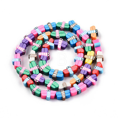 Handmade Polymer Clay Beads Strands CLAY-N010-087A-1